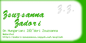 zsuzsanna zadori business card